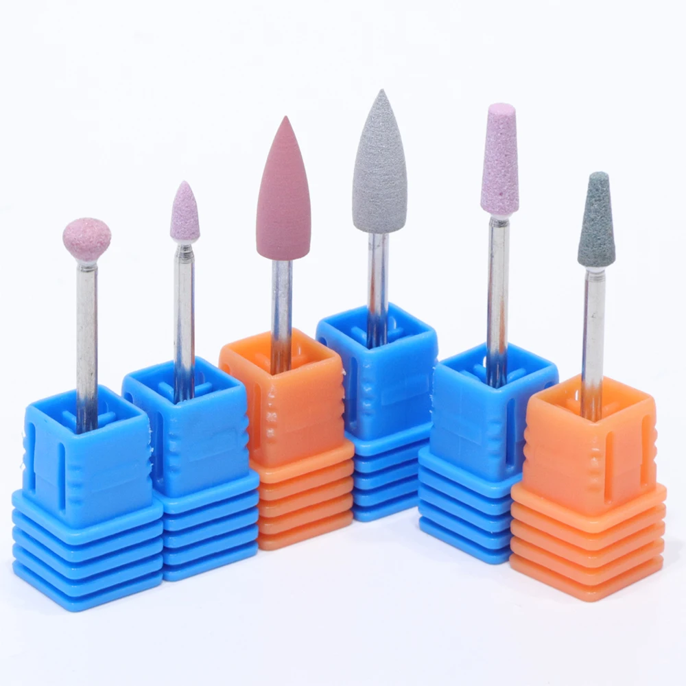 

6PCS Nail Drill Bits Milling Cutter for Manicure Ceramic Stone Silicone Cuticle Burr Pedicure Electric Nail Art Grinder JI050