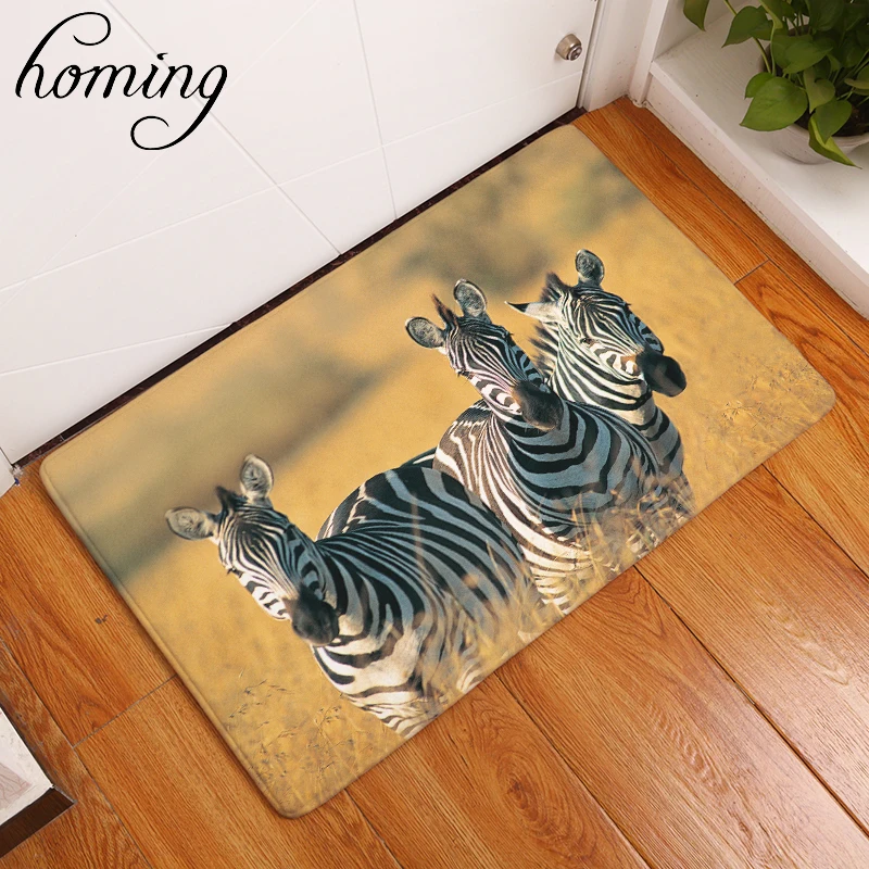 Buy homing home hallway door mats African steppe zebra pattern rugs
