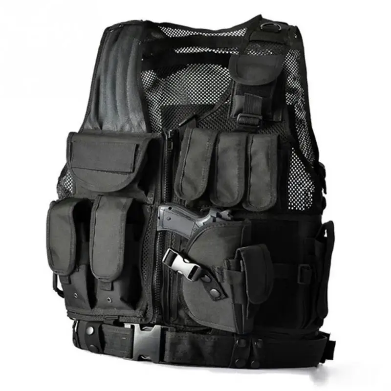 

Men's Military Tactical Vest Army Hunting Molle Airsoft Vest Outdoor Body Armor Swat Combat Painball Black Vest