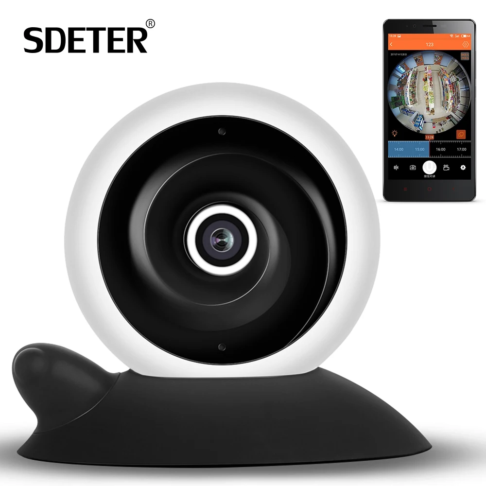 

SDETER 960P Wireless CCTV IP Camera 360 Degree Fisheye Full View Panoramic Home Security Camera Wifi P2P ONVIF Mini Camera IP