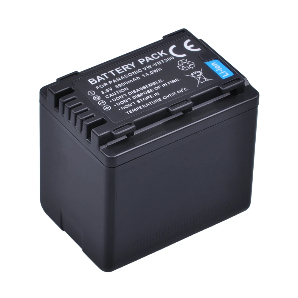 Batmax 2 шт. VW VBT380 батарея + настенное зарядное устройство для Panasonic HC V110 V130 V160 V180 V201 V250