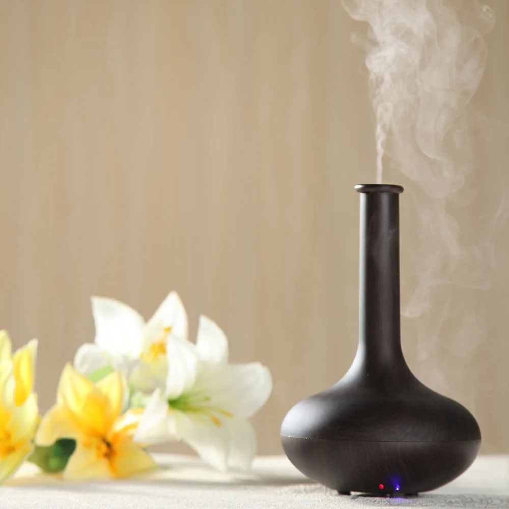 Najtaniej THANKSHARE fajny dyfuzor olejków eterycznych z drewna ziarna ultradźwiękowy nawilżacz powietrza cool mist oczyszczacz powietrza noc światło dla domu Offic