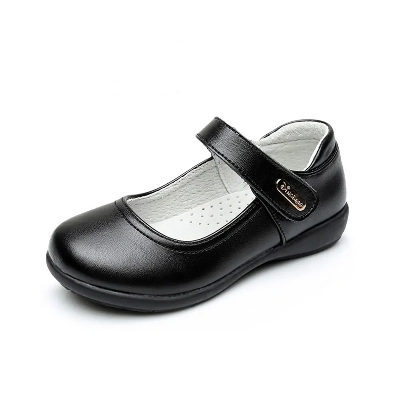 MSMAX/детская обувь для школьной униформы; кожаные кроссовки для девочек; Модные дышащие детские черные повседневные туфли