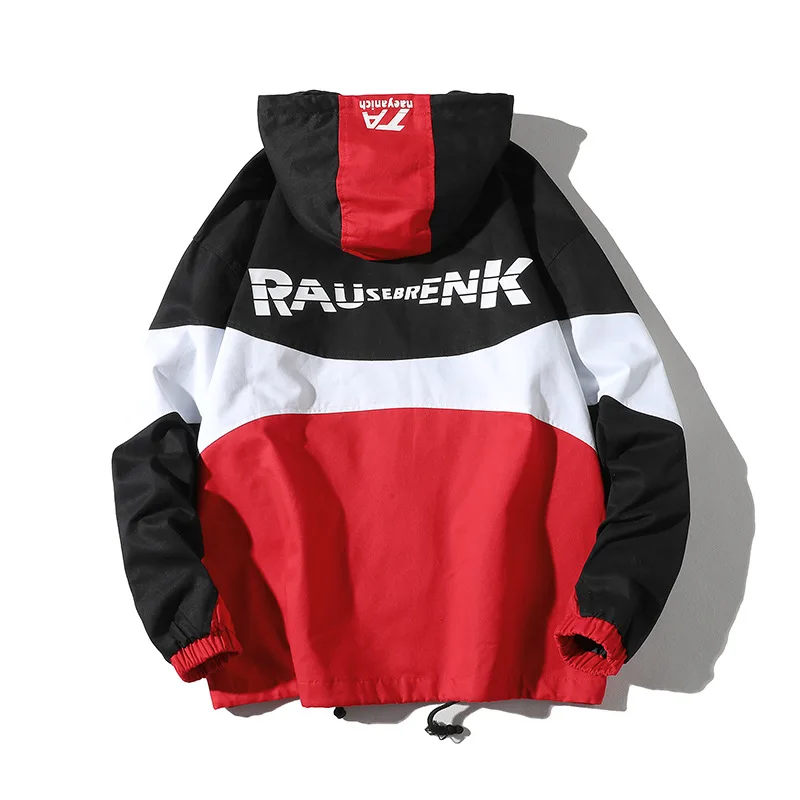 FGKKS Fashion Brand Men Jacket Coat 2019 Autumn Male Hip Hop Streetwear Harajuku Jacket Mens Splice Casual Track Jacket Coat