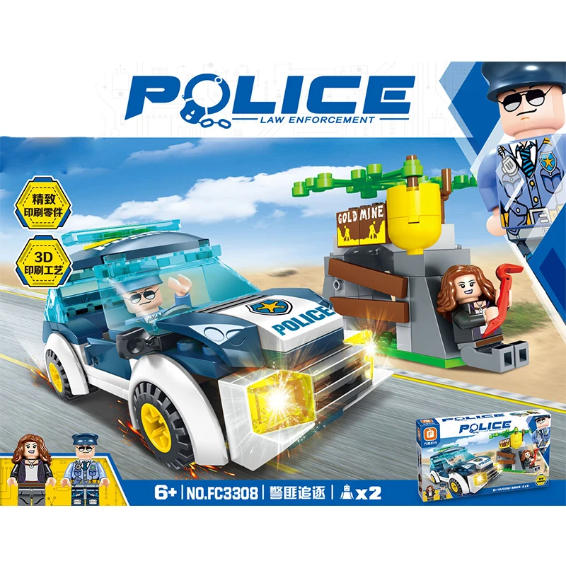 

WW2 Military Series SWAT Policemen 143pcs City Police Chased The Bandit Character Building Blocks Compatible with Legoings