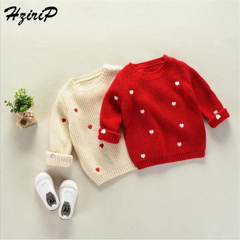 HziriP Baby новинка 2018 осенний свитер стильный с длинным рукавом однотонная детская
