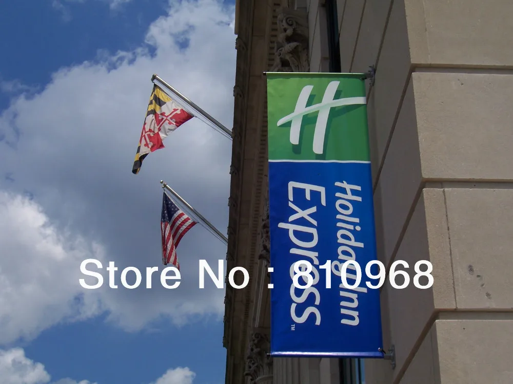 Pole Banner Bracket Kit Vertical Wall Mount Bracket Custom Print