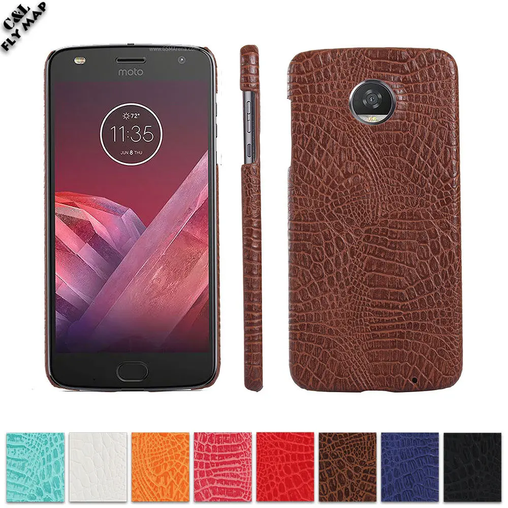 Чехол из крокодиловой кожи для Motorola Moto Z2 Play XT1710 жесткий защитный чехол телефона