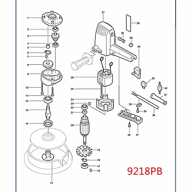 AC220-240V поле заменитель статора для MAKITA 9218PB