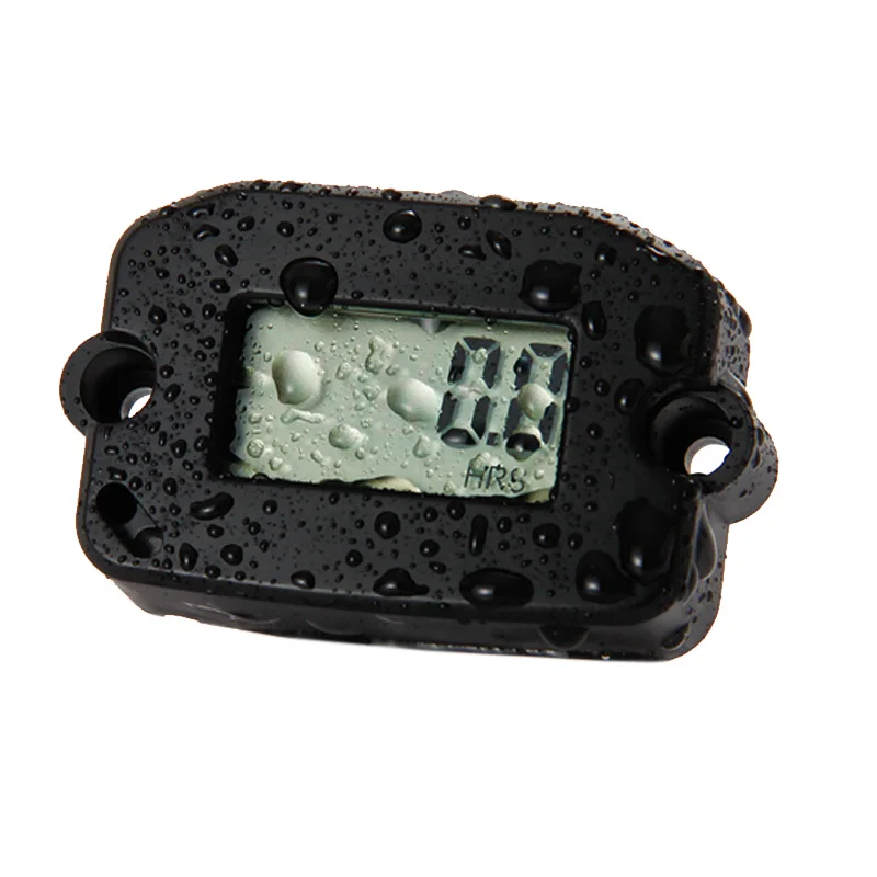 Digital Inductive Tach Hour Meter Waterproof Gauge Tachometer for 2,4 Stroke Spark Plugs Engine