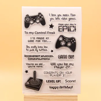 

KLJUYP Game On Clear Stamps Scrapbook Paper Craft Clear stamp scrapbooking 332