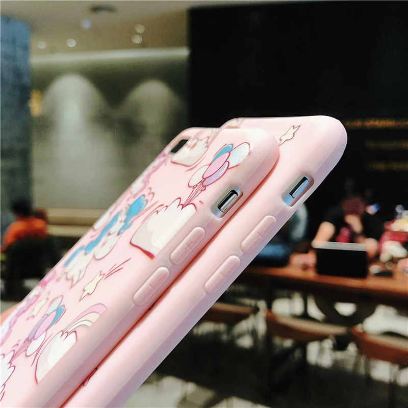 DFQNGL Cartoon Unicorn Silicone Case For iPhone 7 7 Plus 6 6s 6 Plus XR Case Soft TPU For iPhone 6s 8 Plus X XS Max Cute Animal