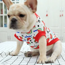 Арбуз Симпатичные летняя одежда для собак новые хлопковые рубашка для щенка футболки кошка жилет костюм для маленьких домашнее животное Чихуахуа Йорк