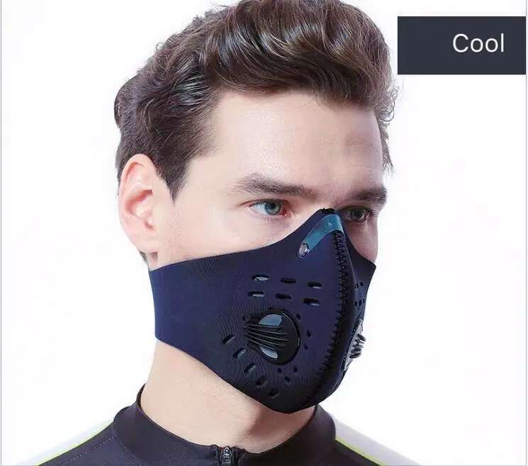 

New Men/Women Activated Carbon Dust-proof Cycling Face Training Mask Cycling Face Masks With Filter Half Face Carbon Bicycle