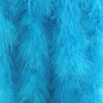 

Factory Good Quality 25g 10meter/lot Dyed Turquoise Turkey Marabou Feather Boa