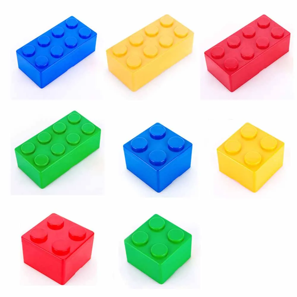 

DIY Building Block Shape Stackable Desktop plastic Office Stationery Storage Box New