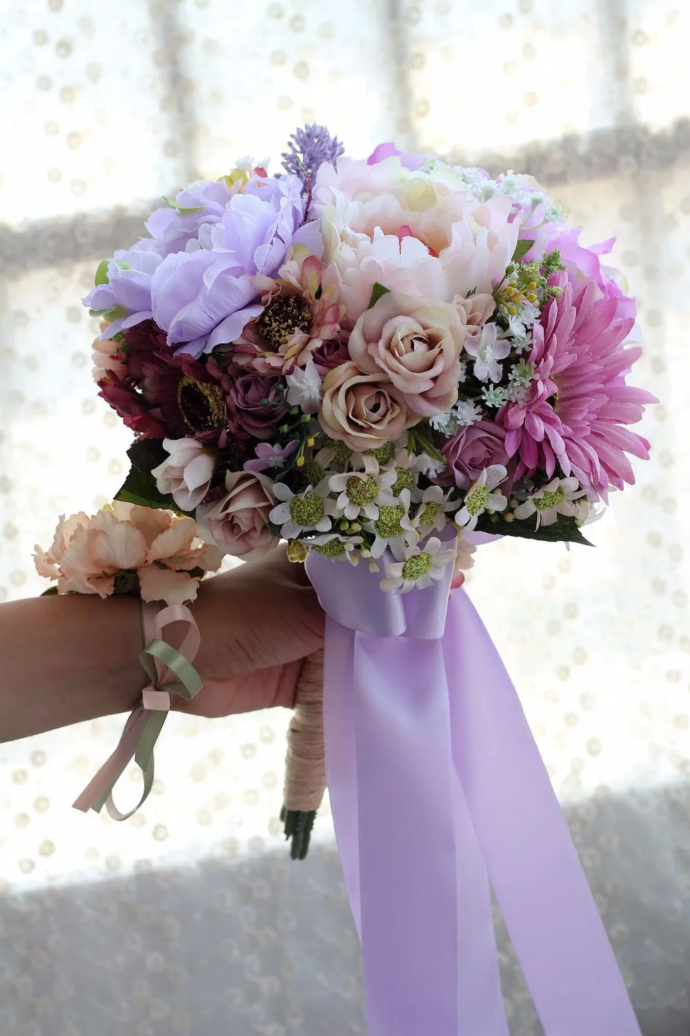 2016 Bride Flower Lilacs Wedding Bouquets Colorful Artificial Bridesmaids Bouquet High Simulation Bridal Hand Holding Flowers Hold Flower Hand Holding Flowersbride Flower Aliexpress