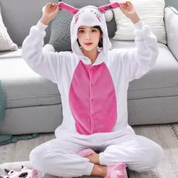 Комбинезон в виде животного, PijamFor взрослых все в одном Для женщин любимый кролик Kigurumi пижамы комбинезоны Для мужчин Хэллоуин Косплэй