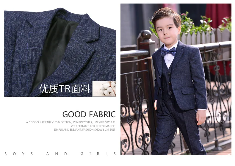  Boys Suits set Formal Boys Clothes children Wedding clothing Blazer Piano Costume back to School (5)