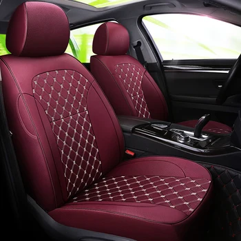 

Custom Luxury Auto Car Seat Covers Universal 5Seats( Front+Rear) car-styling For Hyundai i30 ix35 ix25 Elantra Santa Fe Sonata T