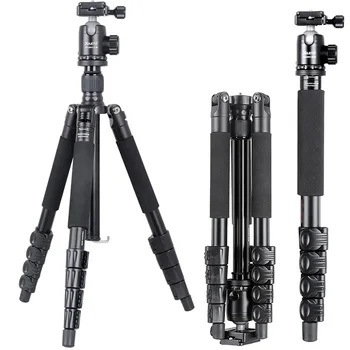 

XILETU TB-255A+B36 Professional Portable Stable Digital Camera Buckle Tripod & Ball Head kit Stand Bracket For DSLR Camera