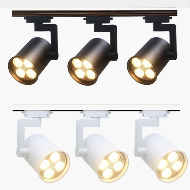 LED track lighting 40watt wall wash BLACK track light fixture 3-wire  H-style dimmable