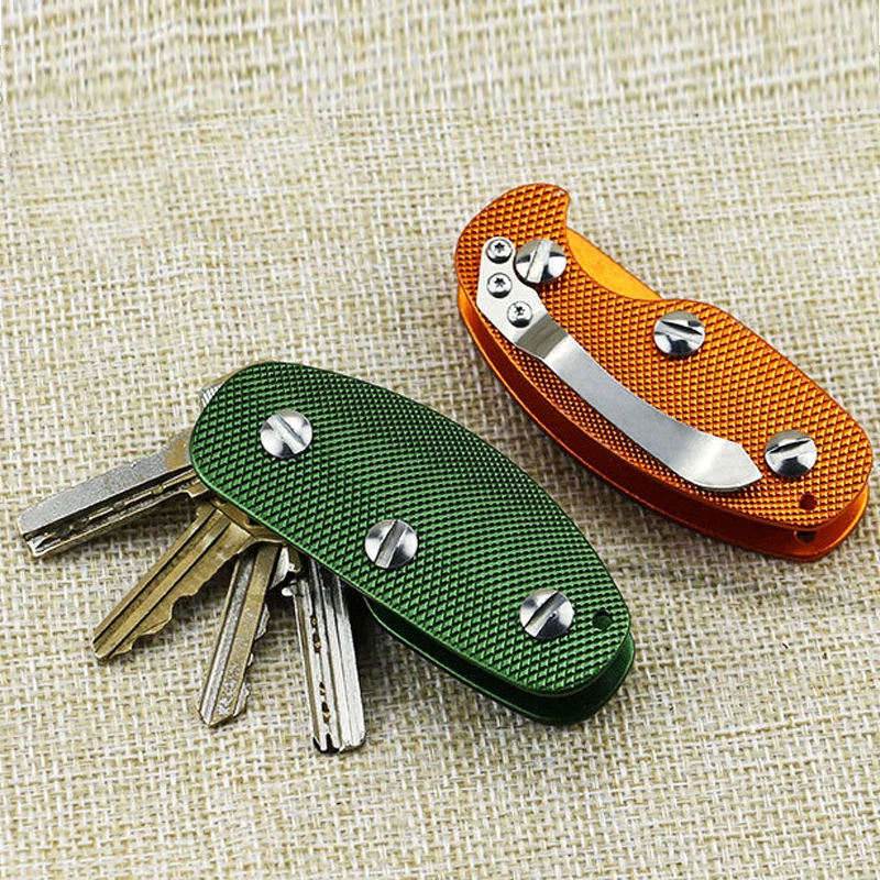 New Aluminum Smart Key Holder Organizer Clip Folder Keychain Pocket