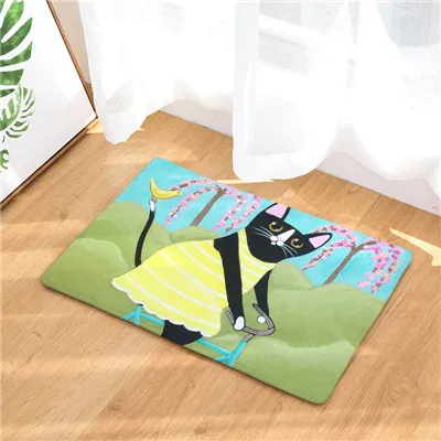 Новые противоскользящие ковры, Цветные коврики с рисунком кота, коврики для ванной комнаты, кухни, 40x60x80 см - Цвет: 5