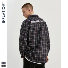 Новинка, осенняя Классическая Повседневная рубашка, мужская клетчатая рубашка с длинным рукавом, уличная мужская хлопковая винтажная рубашка 92107W