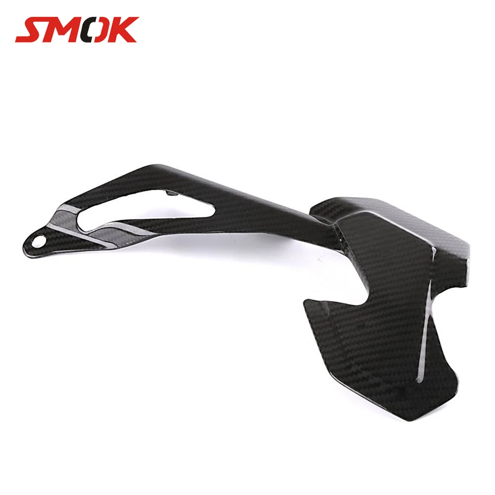 

SMOK For Yamaha MT10 MT 10 MT-10 2016 2017 2018 Motorcycle Accessories Real Carbon Fiber Front Chain Guard Protective Cover