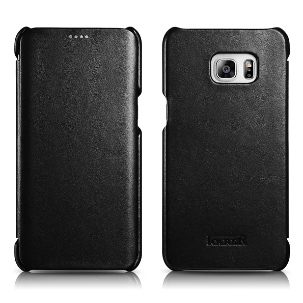 

2016 ICARER High Quality Real Cowhide Leather Filp Cover Case For SAMSUNG Galaxy S6 Edge Pls Case Best Gift