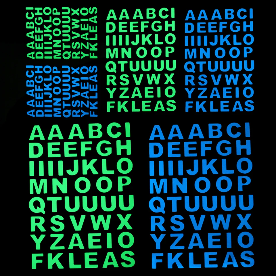 Glow In The Dark Letters Sticker Luminous Alphabet Stickers Wall Switch Laptop Furniture House Diy Decoration Name Sticker Decal Wall Stickers Aliexpress sticker decal wall stickers aliexpress