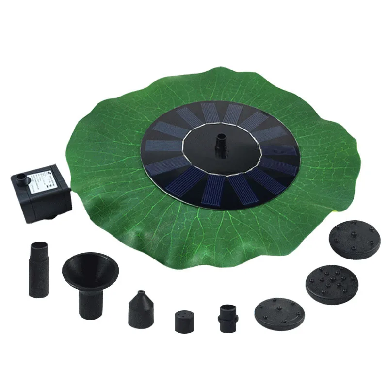 Solar Fountain Solar Water Pump Brushless Motor Vacuum Pump Landscape Submersible Pumps Floating Lotus Leaf Pond Pool 5