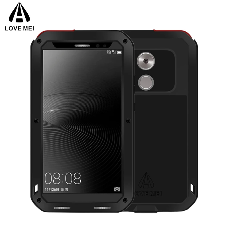 

LOVE MEI Aluminum Metal Case For Huawei Mate 8 Cover Armor Shockproof Life Waterproof Case For Huawei Mate 8 Mate8 Capa Fundas