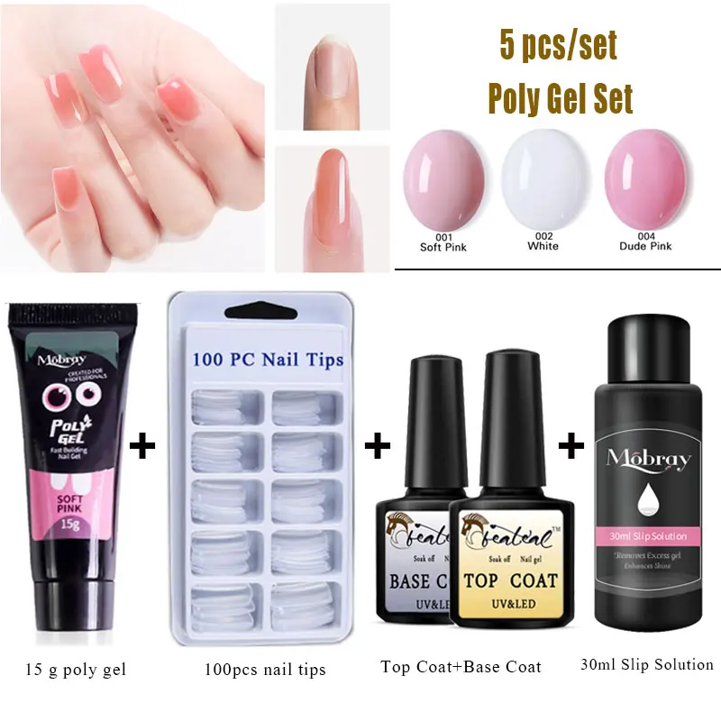 

15g Polygel Acryl Gel New Nail Art Poligel 10 Colors Builder Poly Gel UV Polygel For Nails Design Base and Top Coat Varnish