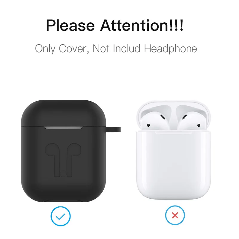 Airpods чехол для наушников силиконовый защитный чехол Аксессуары для кожи для Apple беспроводные Bluetooth наушники 6-шт набор