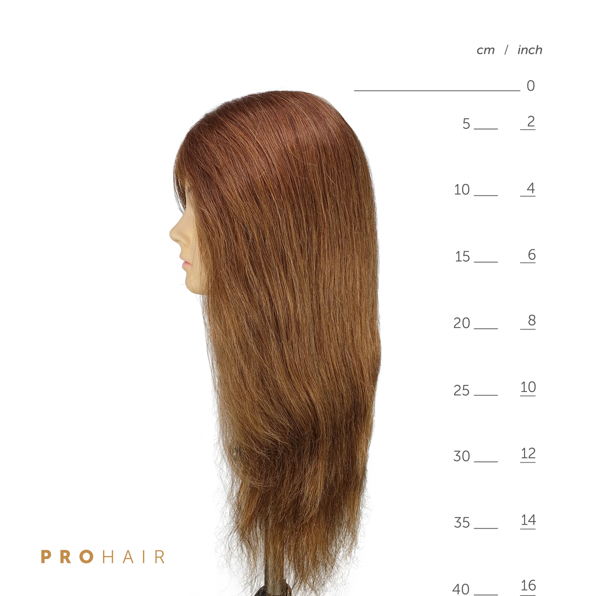 PROHAIR 50 см 2" человеческие волосы светильник коричневый тренировочная голова высокого класса манекен головы Парикмахерская Практика Обучение кукла голова