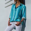 Aachoae Chiffon Blouse Women Long Sleeve Striped Shirt Turn Down Collar Office Shirt Casual Tops Blusas Femininas Plus Size ► Photo 3/6