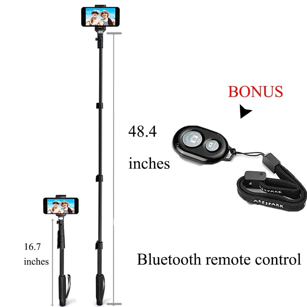 Ascromy 3 в 1 Беспроводная Bluetooth стойка для селфи для iPhone X XR XS MAX 6 7 8 Plus портативный складной универсальный держатель камеры телефона