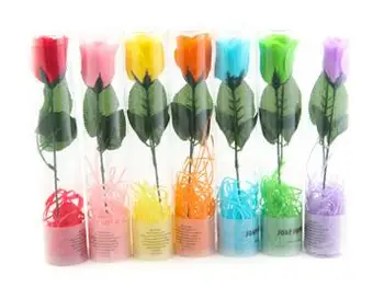 

Fashion rose soap flower gift creative valentine's day wedding party girls favor gift confetti soap mix order 20pcs/lot