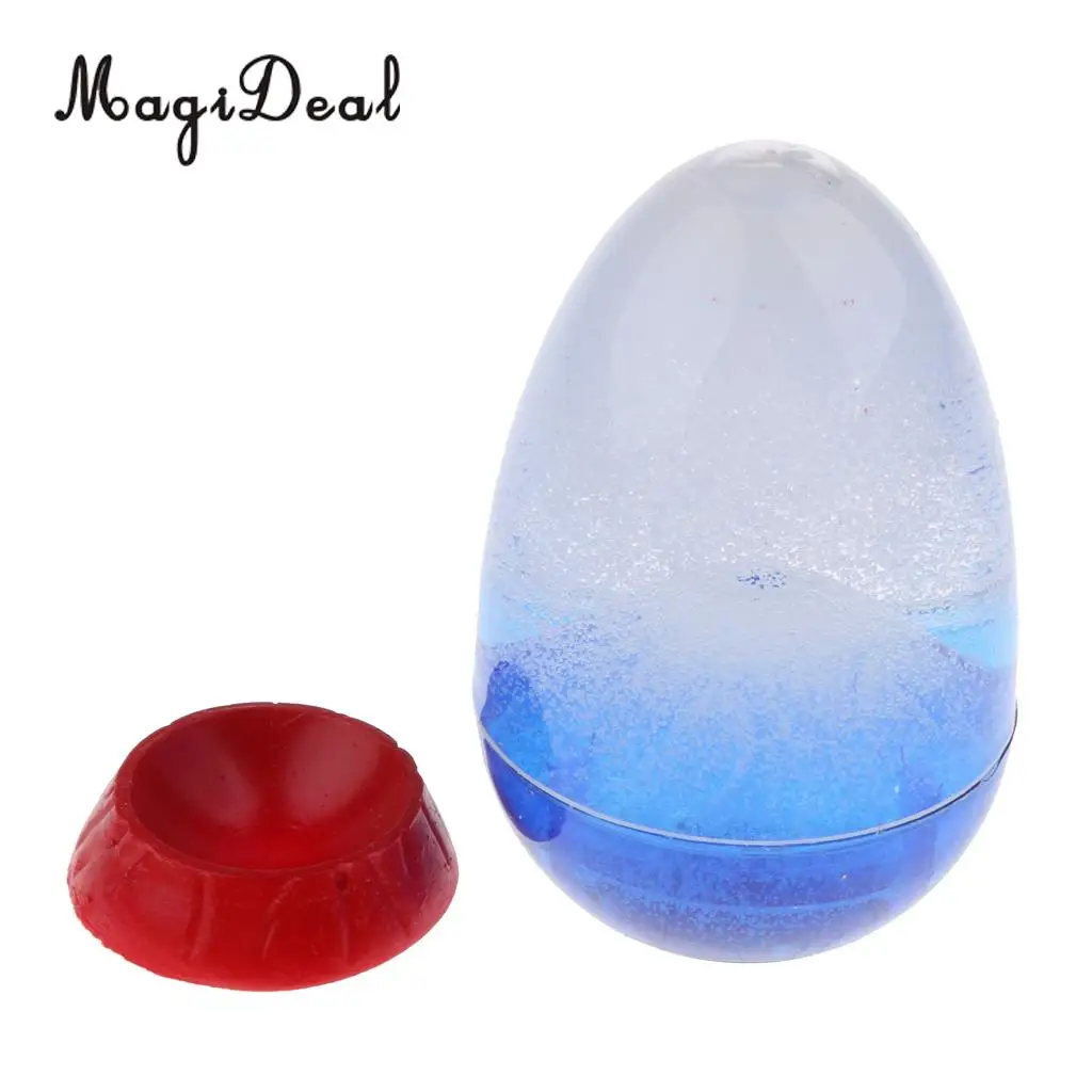 MagiDeal 1Pc Egg Volcano Eruption Liquid Hourglass Sand Timer for Bedroom Kitchen Home Decor Novelty Birthday Gift 3Colors