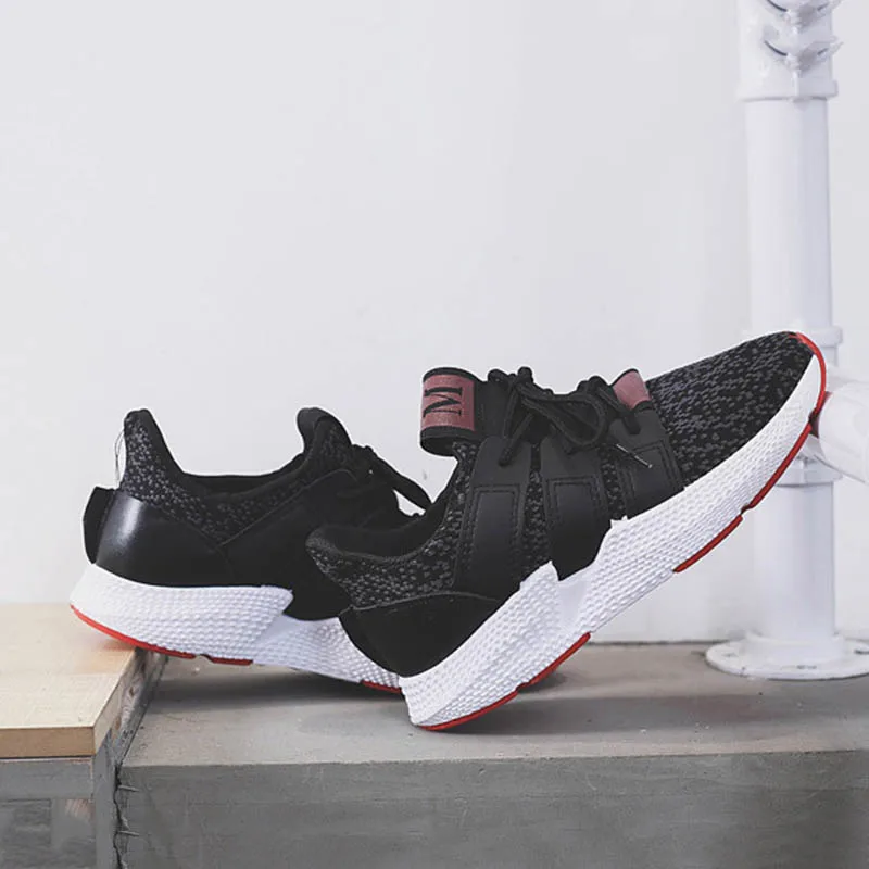 

Women's Sneakers 2019 Summer Women's Vulcanized Shoes With Breathable Mesh Lacing Non-slip Women's Tennis Shoes Running Shoes