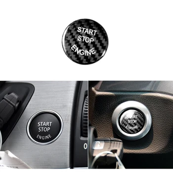 

Engine Start Stop Switch Carbon Fiber Button Sticker Cover For BMW E60 E70 E90 E70 E71 X5 X6 E chassis Cars Black
