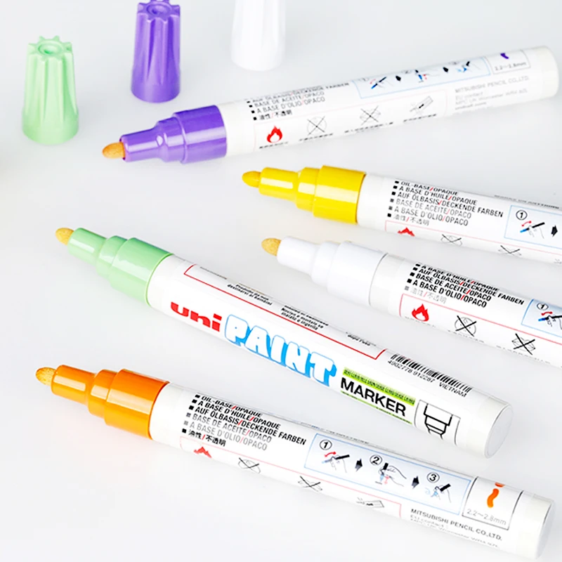 Uni mitsubishi PX-20 маркер для рисования ручка для шин тонкий наконечник 2,8 мм Япония 15 цветов на выбор