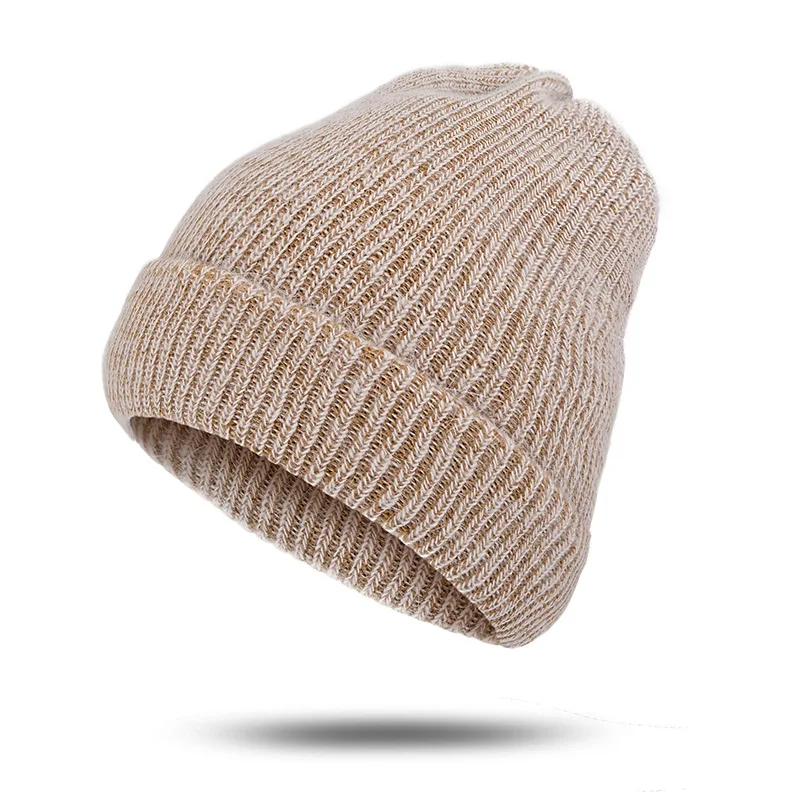 MLTBB Брендовые женские зимние шапки, вязаная теплая шапка для мужчин, модные шапочки Skullies для девочек и мальчиков, мягкая шапка, спортивная шапка для улицы - Цвет: Khaki