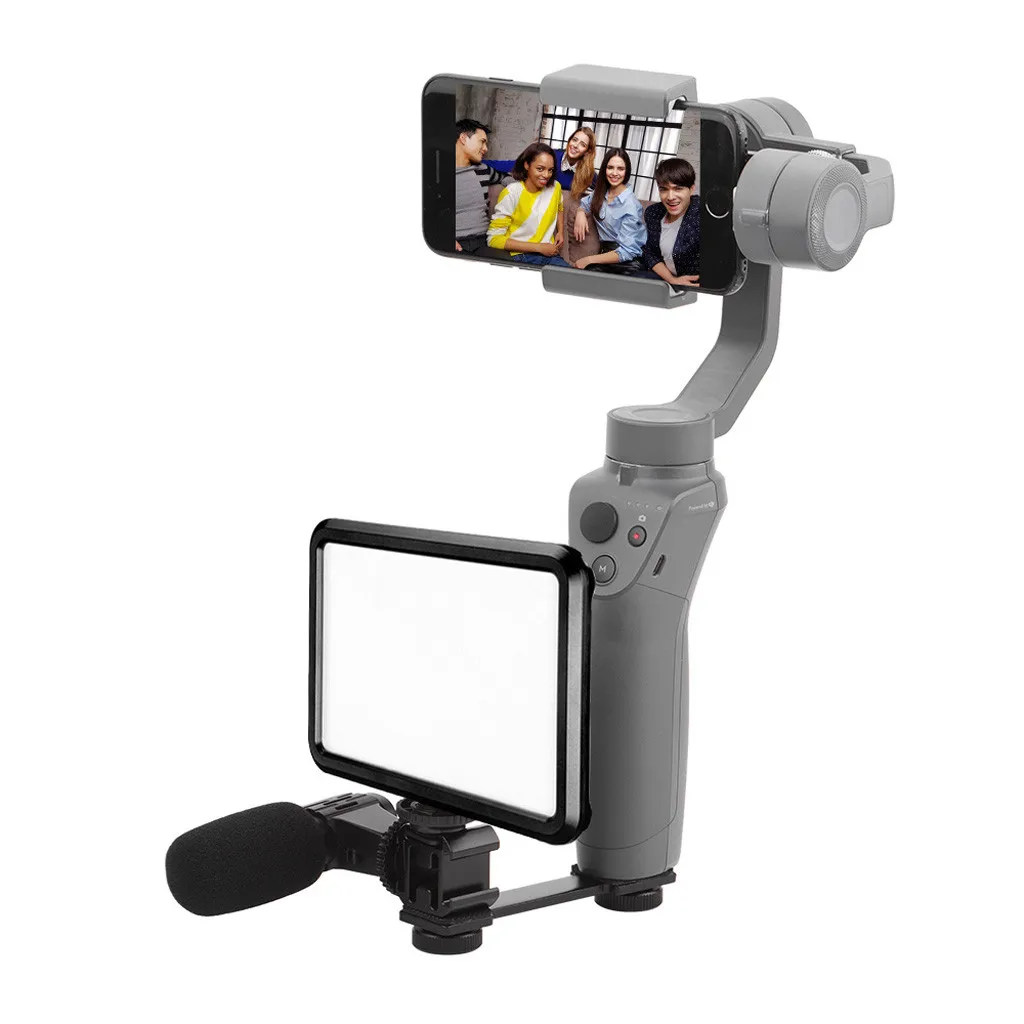 Тройное крепление Горячий башмак для DJI OSMO Mobile 2 Zhiyun Smooth 4 Feiyu Vimble PT 3 Удлинительный