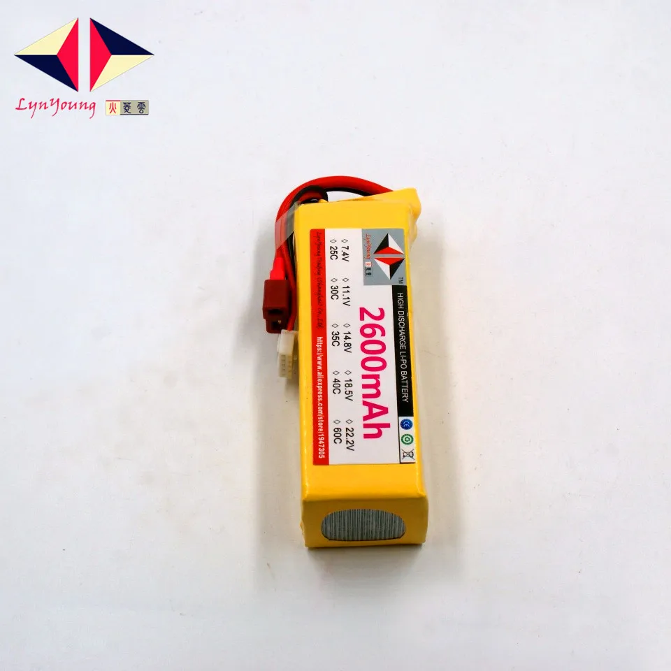 

2600mAh 14.8v 40C 4S LYNYOUNG lipo battery for RC Airplane Drone Helicopter Car Model plane lipo battery