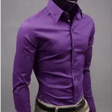 Европейская и американская мода, яркие цвета, мужская рубашка с длинными рукавами, весна и осень, новая мужская однотонная Повседневная рубашка