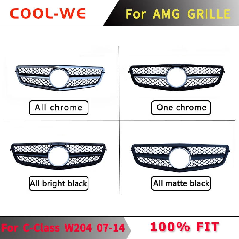 W204 гоночный гриль для Mercedes Bezn GT Для AMG c200 c180 c250 c280 c350 c63 2007 2014|Гоночные решетки| |