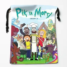 Пользовательский Рик и Морти мешки Drawstring хранения Подарочные мешки с принтом индивидуальные сумки-кисеты сжатия Тип сумки